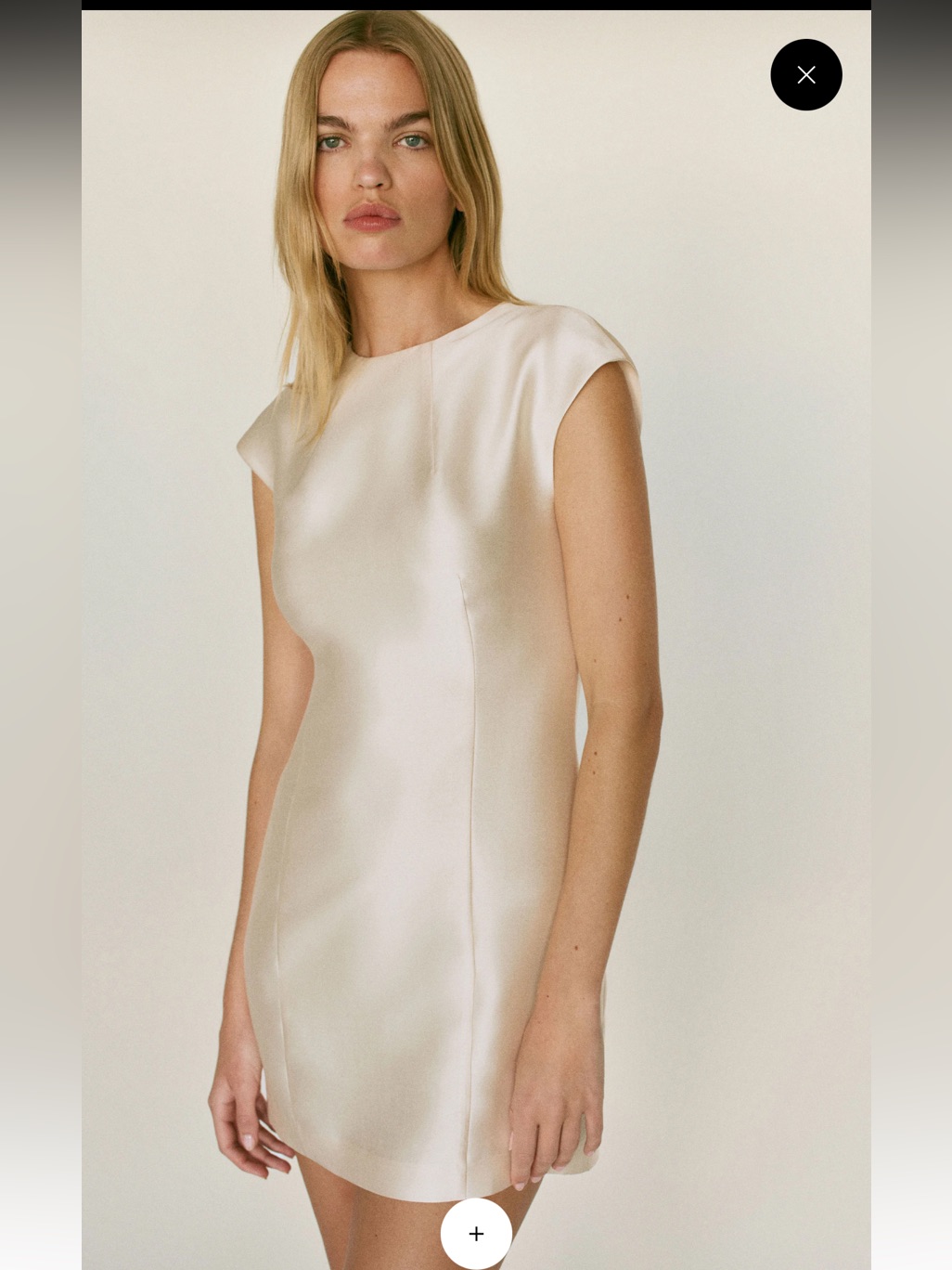 Reformation Cream Satin Mini Dress